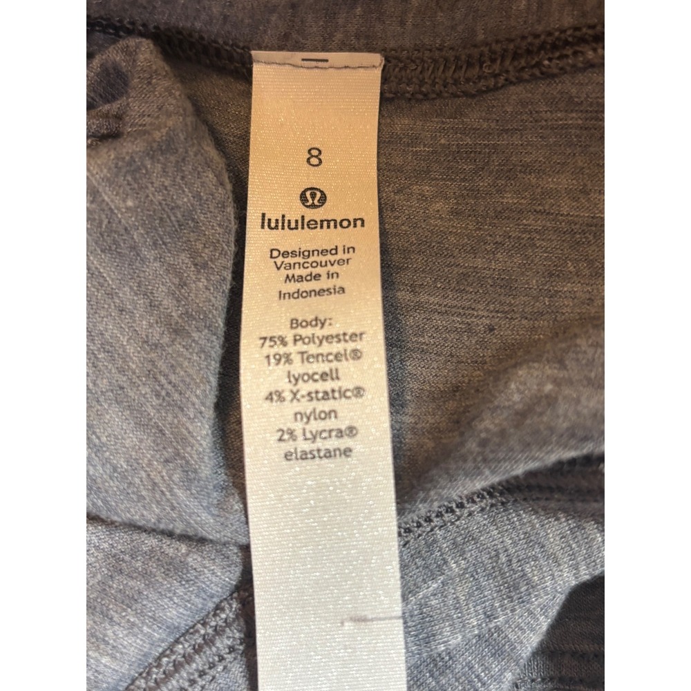 Lululemon Cropped Tank Top‎ Racerback Never Coast Athletic Gray Size 8 - Picture 5 of 6